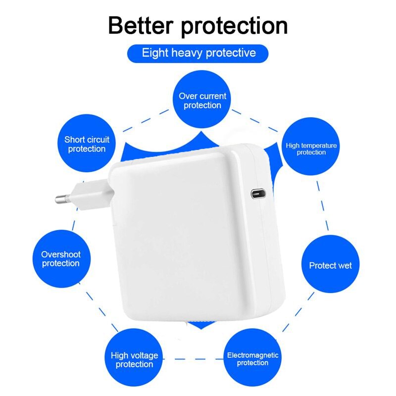 30W 61W 87W PD USB C Notebook Laptops Power Adapter Type-C Fast Charging For Macbook Pro iPhone 13 Huawei Samsung Phone Chargers