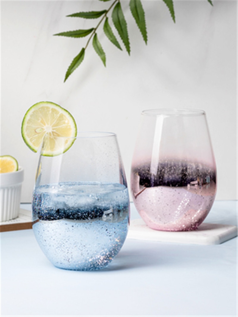 Starry sky gradient discoloration cup glass cup glass woman household tea cup office