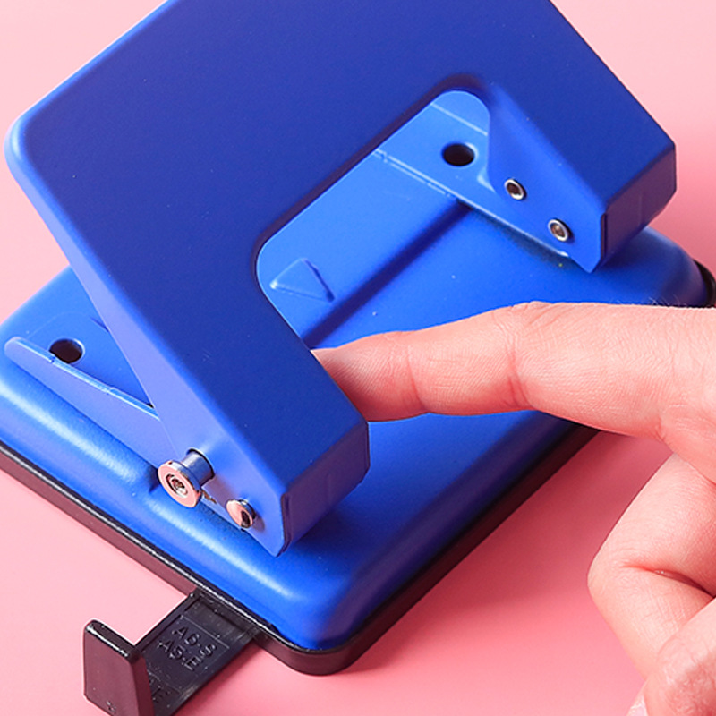 Dubbele Perforator Mini Handleiding Gat Ponsmachine Kleine A4 Losbladige Papier Briefpapier Binding Ring