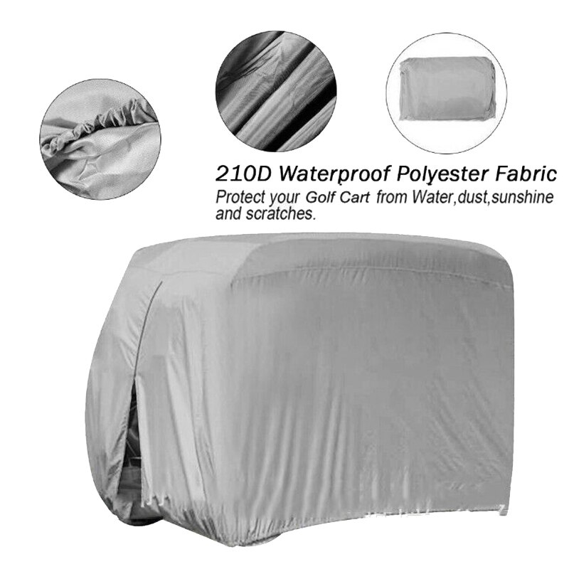 Golf Cart Sightseeing Cart Universal Waterproof Dust Cover for Yamaha EZ Go Club 242 x 122 x 168 cm