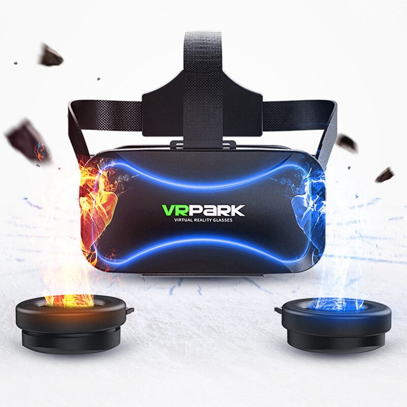 Vrpark vr virtuell virkelighet glasse med kontroller 3d vr headset til iphone android smarttelefon 4.5-6.7 tommer