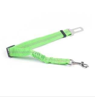 Hond Autogordel Anti-Shock Harnas Clip Bungee Lood Puppy Kat Voertuig Reizen Veiligheid Hendel Buffer Elastische kracht Pet Supply: Green