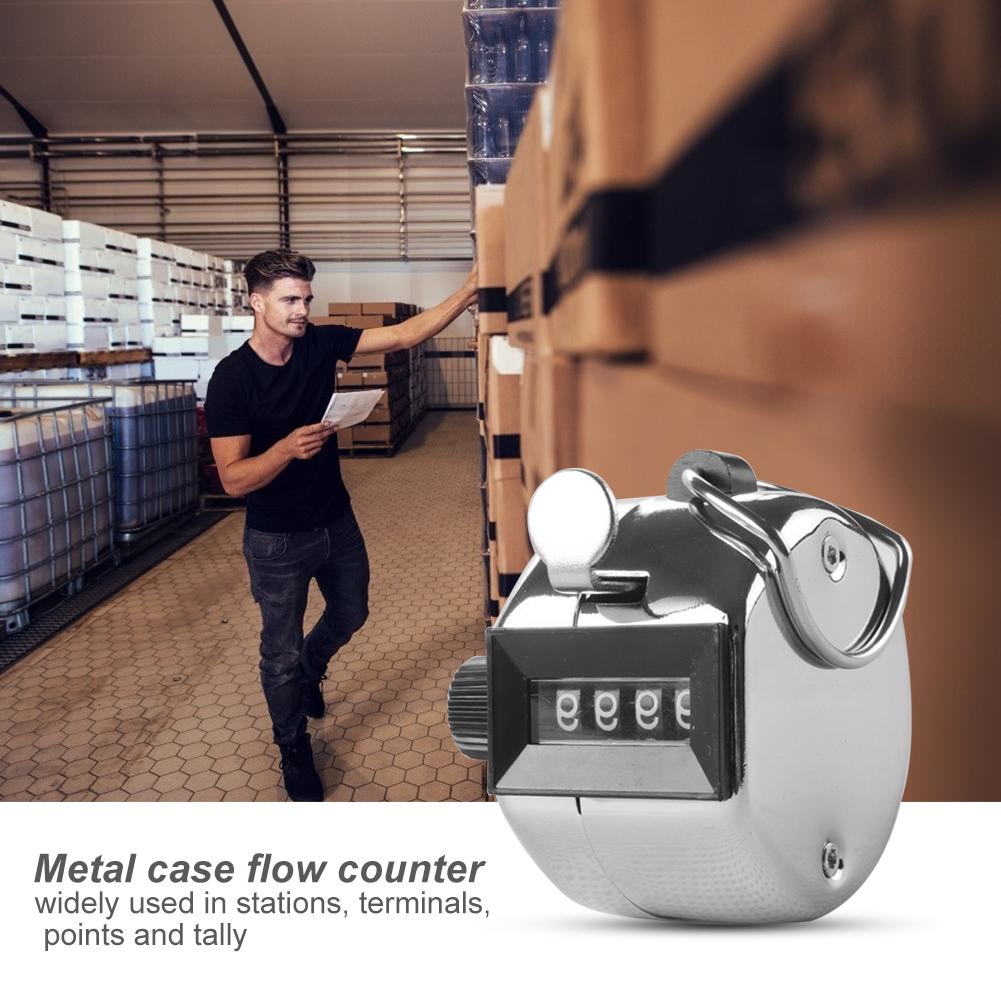 4 Digit Number Portable Manual Digital Tally Counter with Mechanical Button Used in Public Access to and from Vehicles