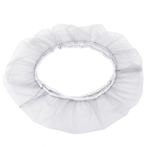 Cubierta de jaula de pájaro de malla, cubierta de concha, falda, protector de fácil limpieza, atrapasemillas, accesorios para jaulas de pájaros, malla de aire, loro, jaula para pájaros, Red 1 unidad: Blanco / L