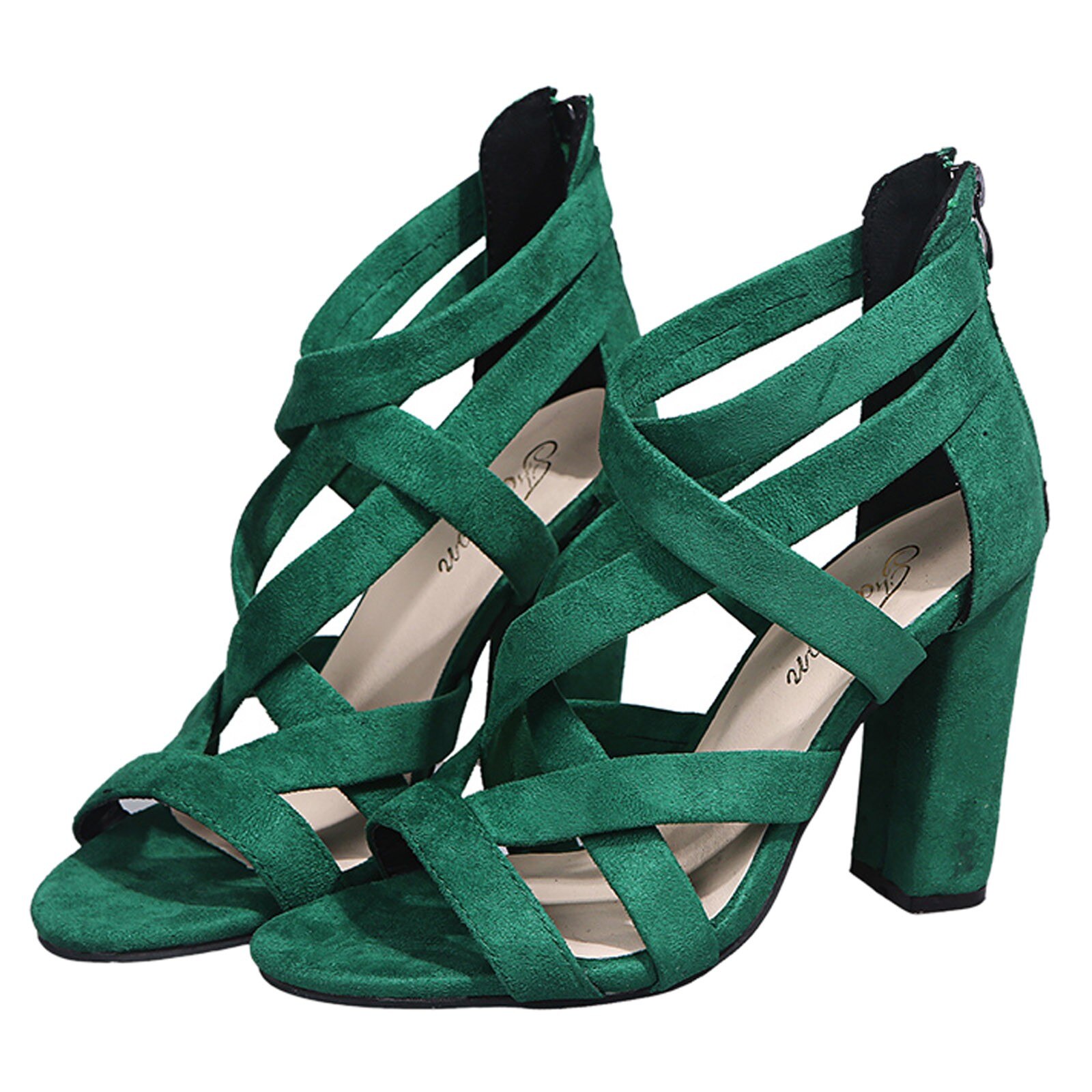 Vrouwen Bandage Rond Sandalen Zomer Dames Casual Hakken Ademende Rits Peep Toe Sandalen Slipper Comfortabele Strand Schoenen