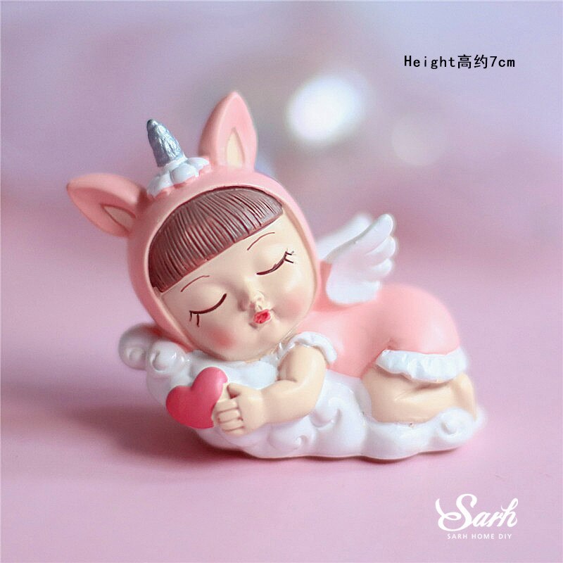 Sitting Unicorn Boy Girl Decoration Happy Birthday Children Cake Topper for Valentine Wedding Party Supplies Baking Lovely