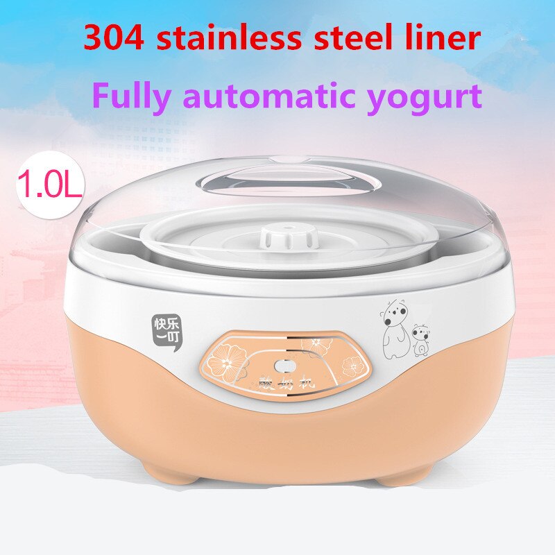 Yoghurt maker rvs 304 automatische rijstwijn machine huishoudelijke capaciteit zelfgemaakte yoghurt 220 V 15 W 1L