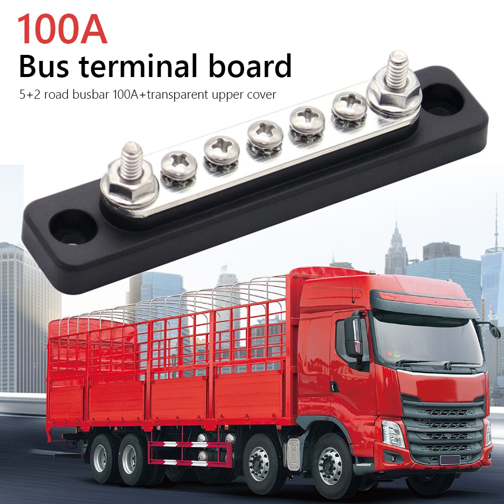 Busbar 48v 100 150 Amp Busbar With Transparent Cover Parts And Accessories, Suitable For Truck Rv