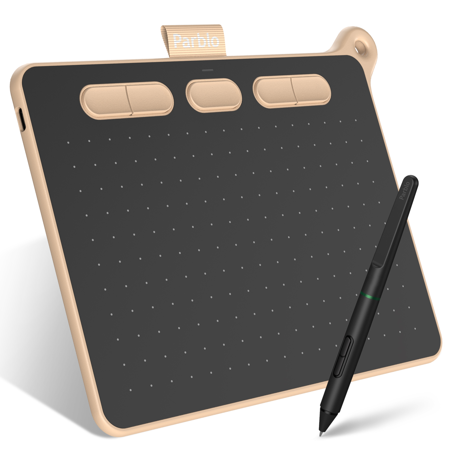 Parblo-tableta de dibujo gráfico Ninos S, artístico de firma, bolígrafo de presión 5080LPI, compatible con teléfono Android, 8192: Pink