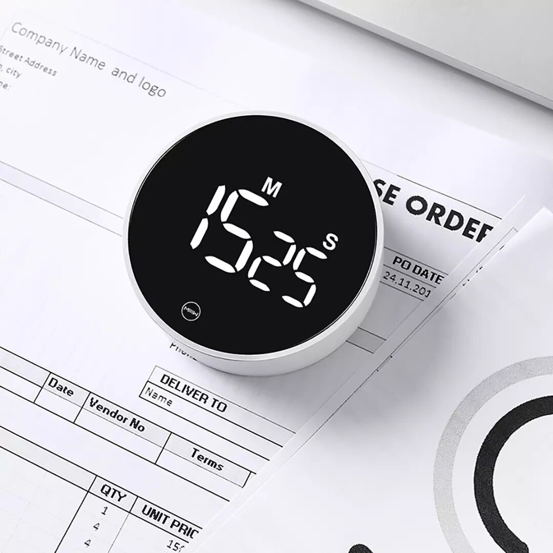 Youpin Miiiw Roterende Timer Verstelbare Sound Helderheid Magnetische Led Digitale Display Draagbare Eenvoudige Keuken Koken Wekker