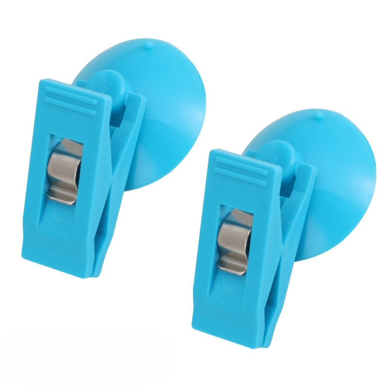 1 paar auto-interieur raam clip mount zwarte zuignap clip plastic sucker verwijderbare houder voor zonnescherm gordijn handdoek ticket: Bruin