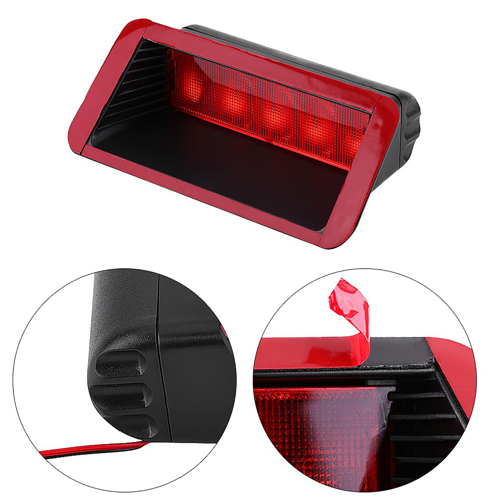 Luces de freno Rojas traseras universales para coche, 12V, 5led, luz de parada, luz trasera de carga para camión, iluminación de seguridad, lámparas de advertencia,