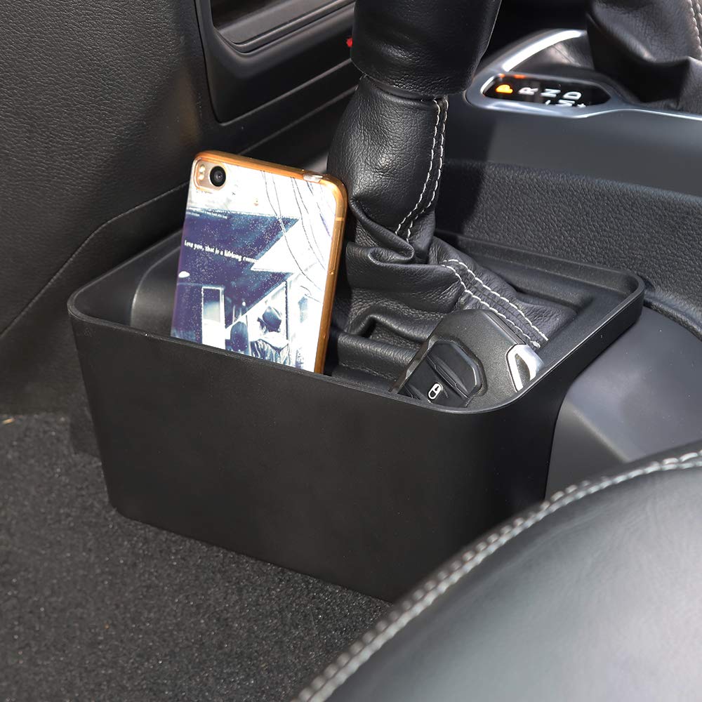 2pcs car Gear Shift Side Storage Box Holder Black ABS For Jeep Wrangler JL auto center Console Storage Box