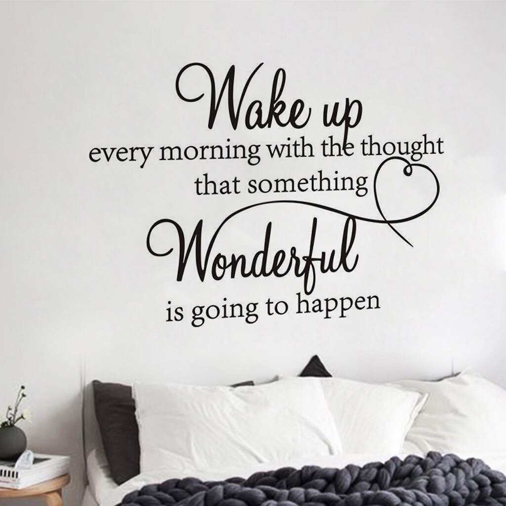 Large Quotes Motivating Dream Phrases Wake Up Every Morning Dream Quote Wall Stickers Art Room Removable Decals Diy