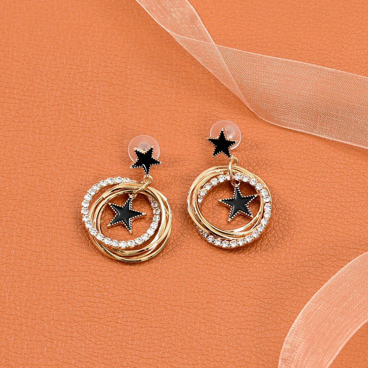 Sieraden Fotografie Props Leer Materiaal Fotografia Fotoshoot Achtergronden Foto Voor Oor-Studs Oorbellen Ring Armband: Orange 45x50cm