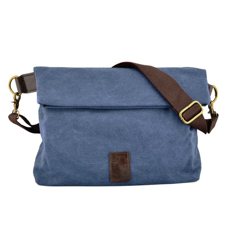 Brand Canvas Men Messenger Bag Casual man Shoulder Bags ruched single Crossbody bags male Vintage student phone bag