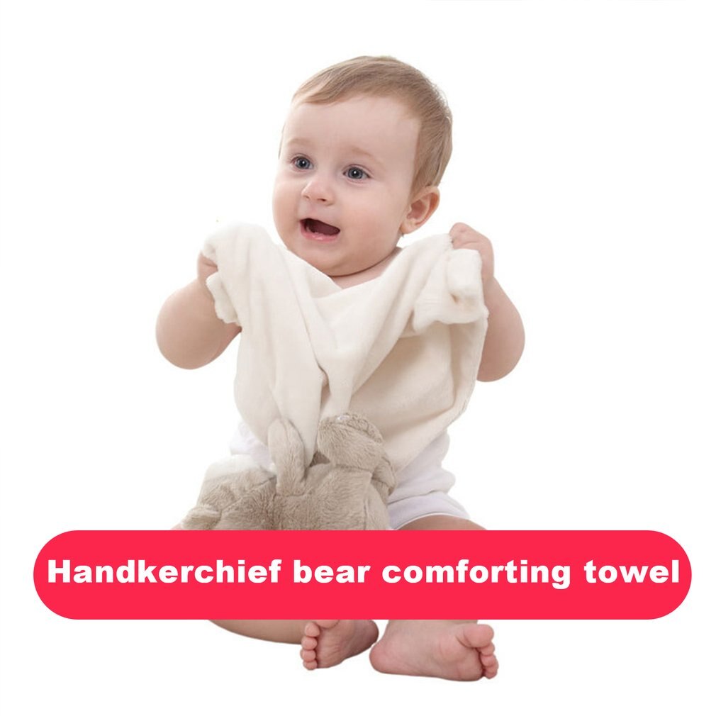 Baby lommetørklæde bære beroligende håndklæde spyt håndklæde dukke super blød og ikke-shedding pp bomuld komfort håndklæde
