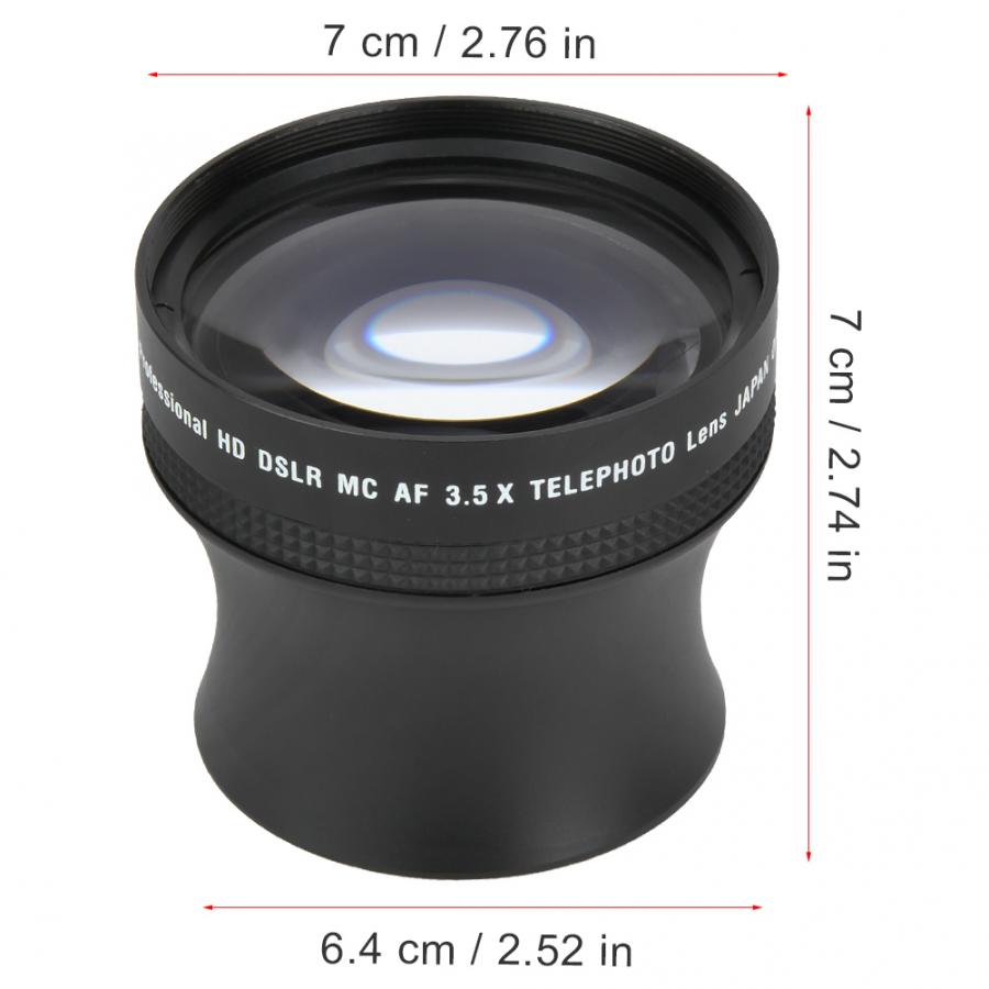 Lente Para Celular 52 Mm 3.5X Universal Aluminium Teleconverter Telelens Dslr Camera Accessoire Camera Len Cam