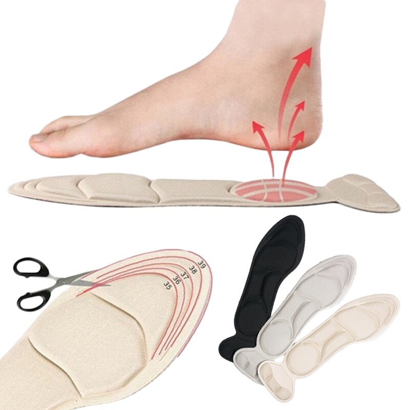 2 Stuks Kan Worden Gesneden Hoge Hak Voet Pad Memory Foam Inlegzolen Voor Schoenen Anti Slip Sport Ondersteuning Inserts Running kussen Pijnbestrijding