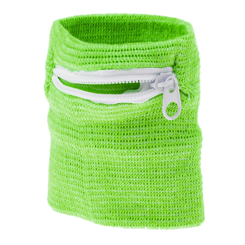 Pulsera, cartera deportiva con cremallera para muñeca, antebrazo o tobillo-gran ajuste y: Green