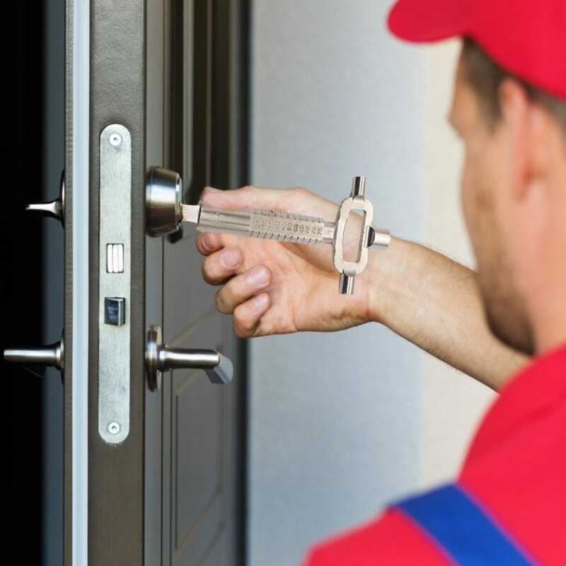 Slotenmaker Zinklegering Tool Opening Een Deur Volgende De Verwijdering De Cilinder Multi Purpose Cilinder Gauge Stapte Spindel Pins