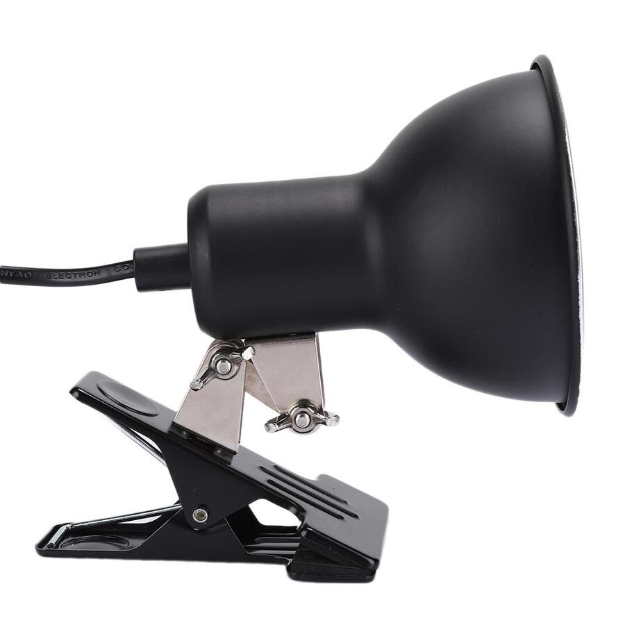 Reptile Box Heating Lamp Stand Pet Light Bulb Holder Lampshade with Switch Not Easy to Deform Sturdy and Durable (UK 220V)