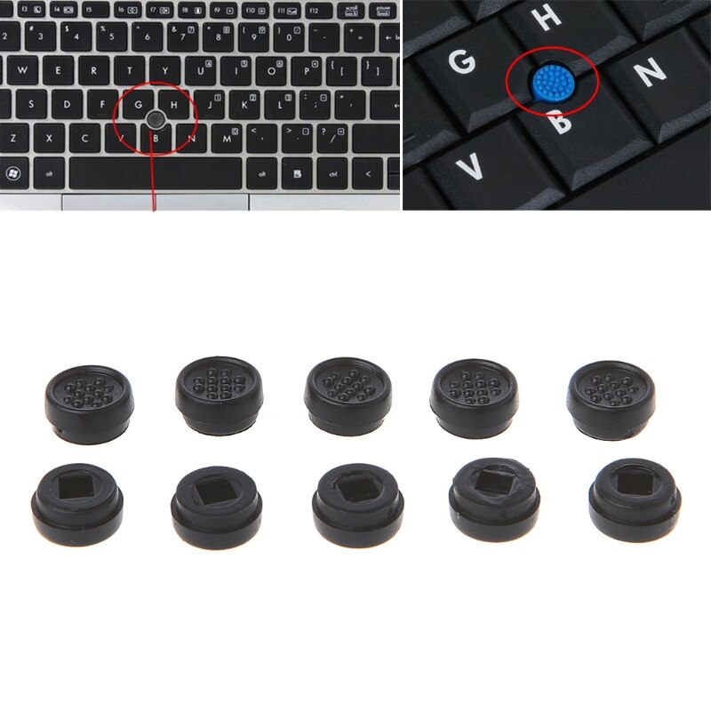 10PCS Trackpoint Pointer Mouse Stick Point Cap For DELL Laptop Keyboard Black/blue color