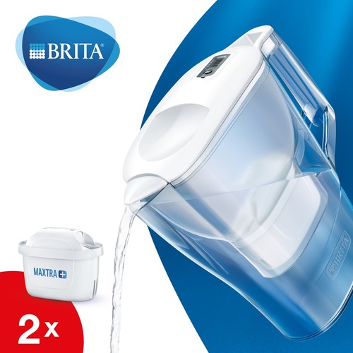 BRITA Aluna-Jarra purificadora de agua con 2 filtros, color blanco