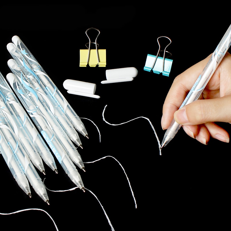 Superior 6 pcs/lot 0.8mm White Pen Sketch Fine Liner Pen Scribble Pen Paint Art Markers School Writing Supplies