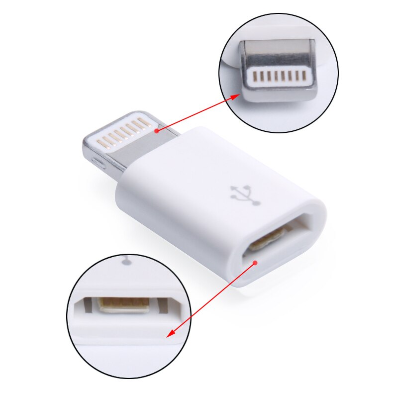 SR Micro USB Beleuchtung Adapter Weiblichen zu Männlichen Konverter Stecker Unterstützung IOS System Lade Sync Daten für Apple für iPhone