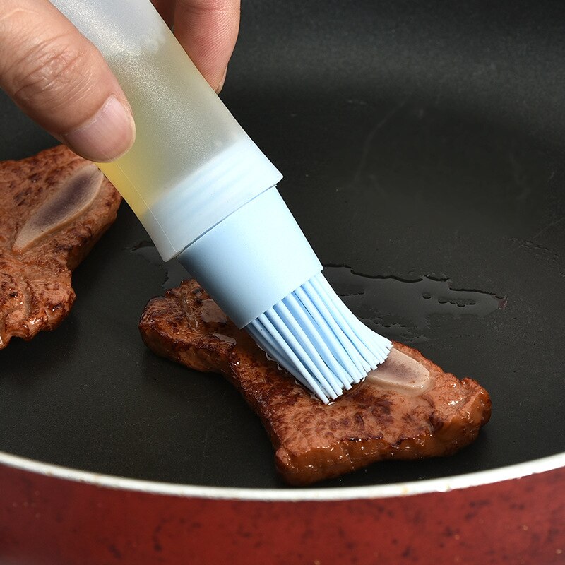 Oliesprøjte til madlavning, fødevaregodkendt olivenoliesprøjte  , 210ml premium olieflaske, der er meget brugt til airfryer bbq bagning camping: 80ml børster