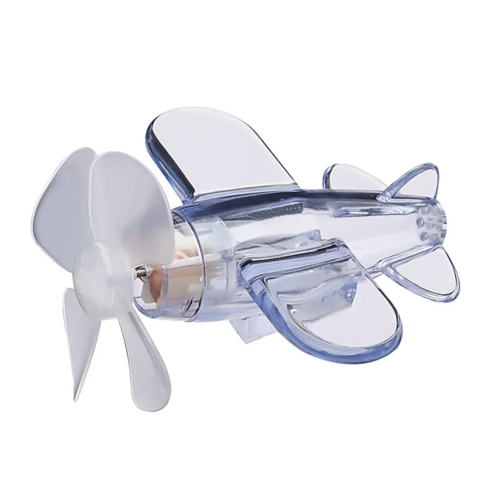 Rotatable Airplane LED Light Motorcycle Wind Powered LED Decoration Light Car Interior Ornaments Bikes Bicycle Decor Light: WHITE
