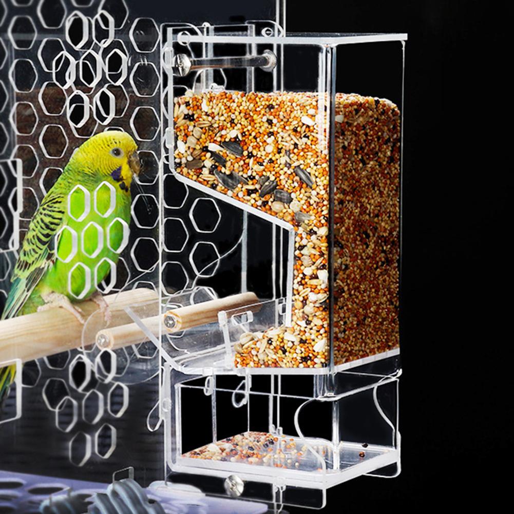 Parrot Automatic Feeder Fdurable ABS Bird Box Bird Supplies Leak-proof Paper Feeder Feeding Box Bird Supplies