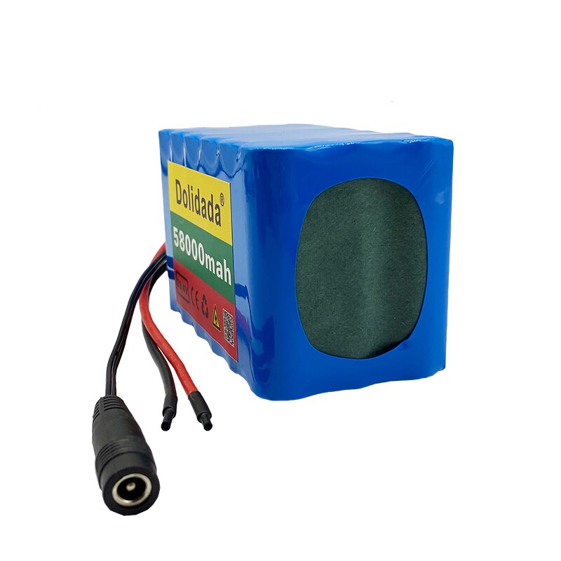 24V, 58ah, 7s3p, 18650, 24V, 58000 MAH, electric bicycle, moped, lithium ion battery pack + charger 2A