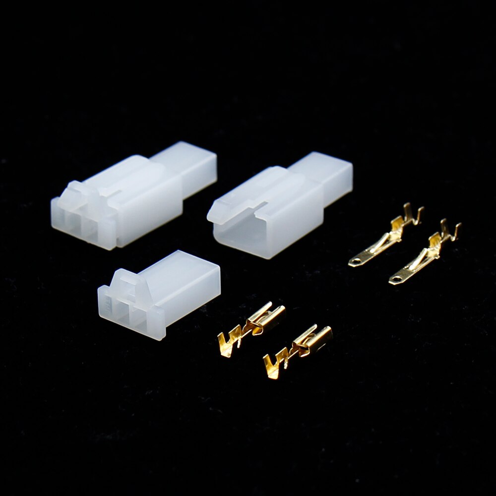 Conectores eléctricos automáticos macho y hembra de 2 pines, terminales de cable eléctrico de Metal no aislados, Kit de crimpado para automóviles, cableado de motocicletas