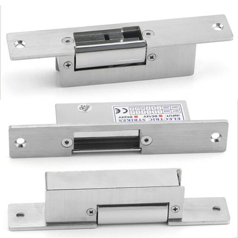12V Electric Door Strike Stainless steel Strike Lock for Access Control Cylindrical Locksets Latchbolt Lock