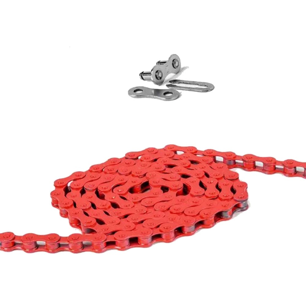 Fietsketting Fietsketting Fixed Gear Baanfiets Fietsketting Single Speed Magische Knop Kleurrijke 98 Links Onderdelen