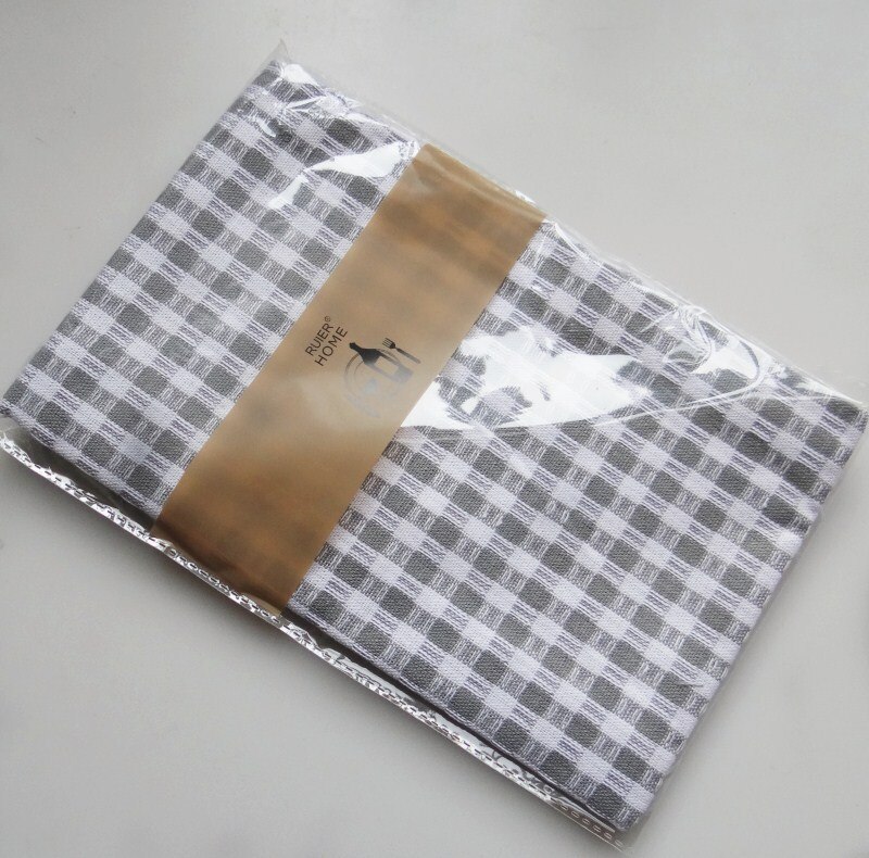 Keittiö puuvilla pellava lautasliina kangas ristikko raita paksuuntua juhla häät ravintola kulutusta kestävä tausta pöytä koristeellinen: Harmaa ruudullinen