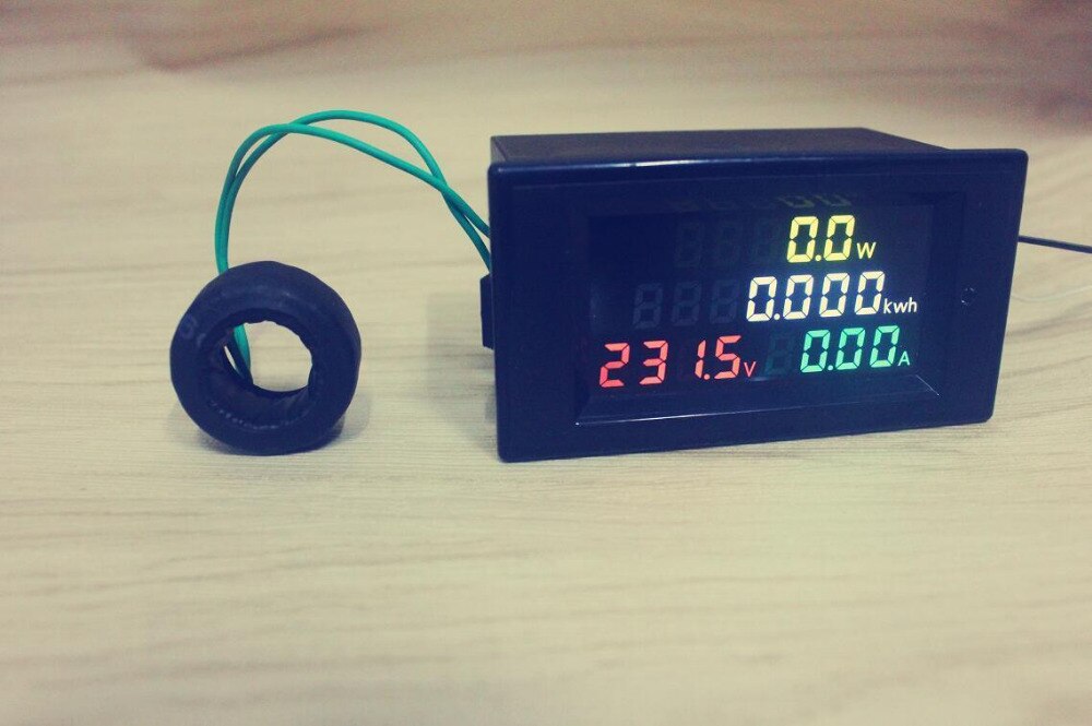 AC 80-300v LCD 100A Volt Watt Power Meter Ammeter Voltmeter Electric KWH meter