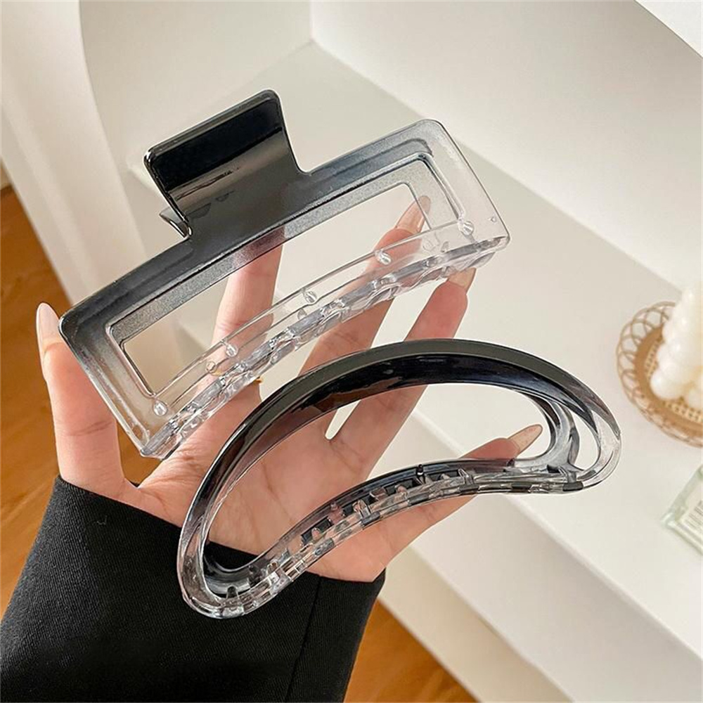 Large Jelly Acrylic Hair Claw Geometric Crab Hair Clips For Women Large Size Hairpin Shark Clips Summer Headwear