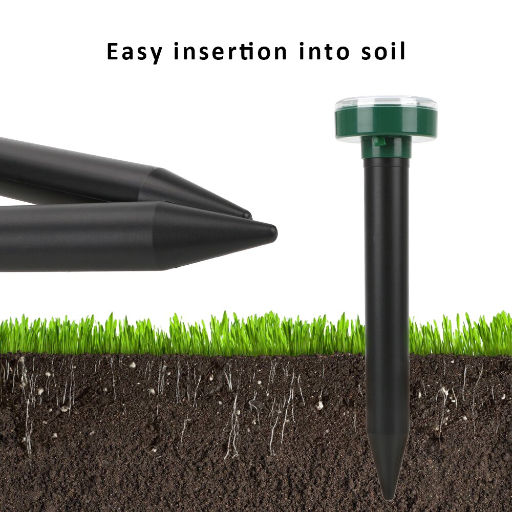 Ultrasone Sonic Muis Mol Ongediertebestrijding Solar Snake Mosquito Vogel Mieren Controle Tuin Yard Val Spike Tuin Ongediertebestrijding