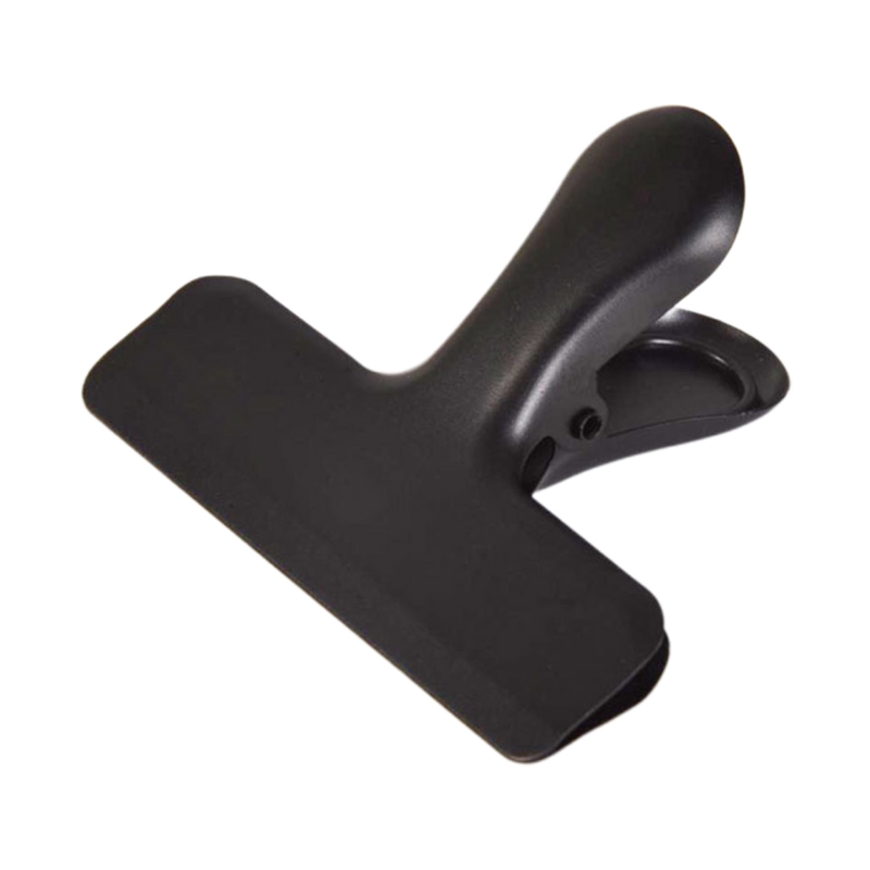 Pince à papier en acier inoxydable, grande pince à papier taureau, charnière colorée, Clips de fichiers, fournitures de bureau pour reçu, Document, sac alimentaire HX6A: Black