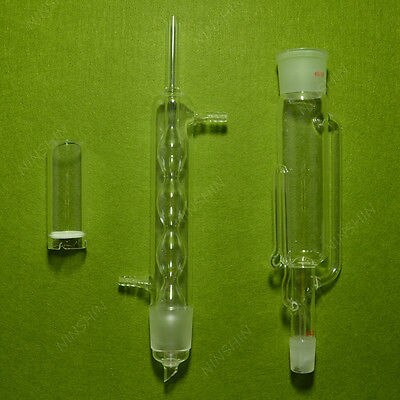 Soxhletapparaat (24/29 40/38 Joint) met Extractie Vingerhoed (35mm X 95mm)