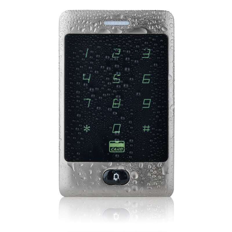 5YOA RFID Toegangscontrole Waterdicht 125 khz Touch Toetsenbord Deur Access Control System met KDL Metal Case Shell Backlight Toetsenbord: Silver
