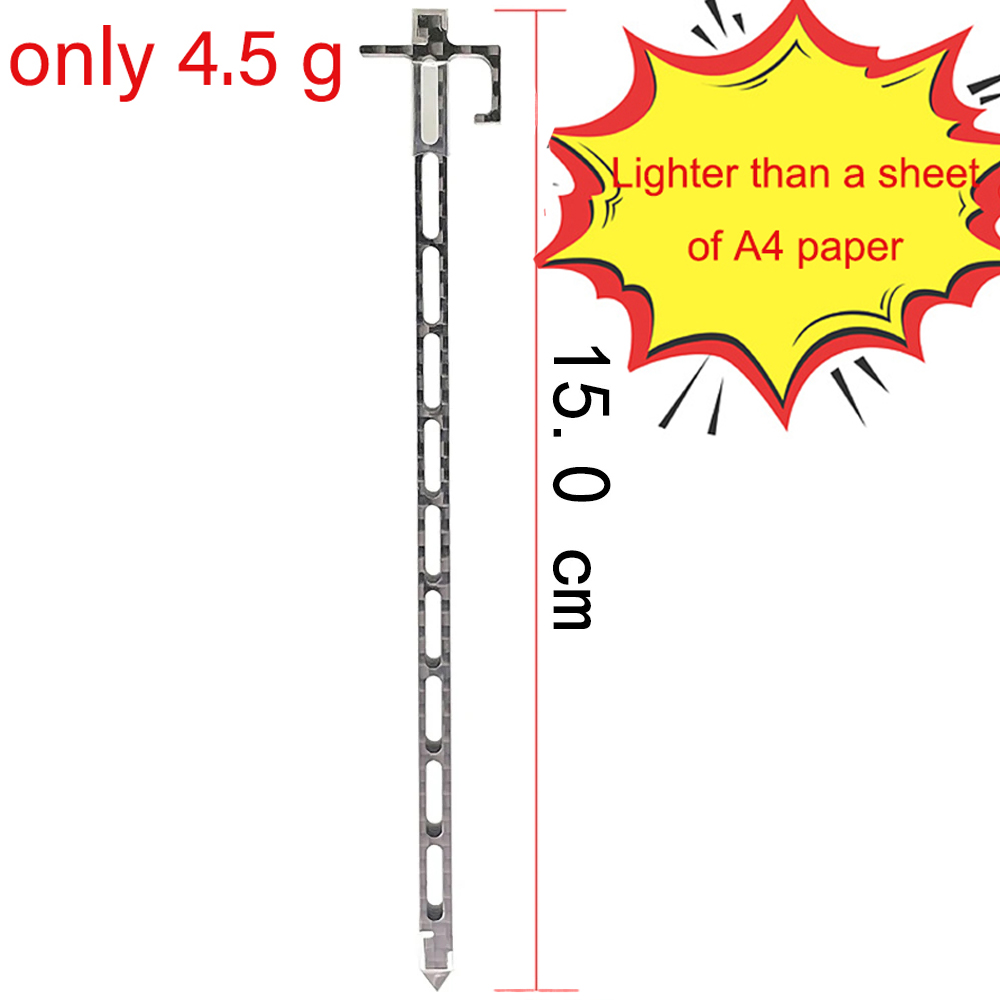 Ultraleichter Zelthering aus Kohlefaser, Titanlegierung, Verbundmaterial, Zeltnagel, neue Erfindung, 5G, 5,9 Zoll, 15,0 cm