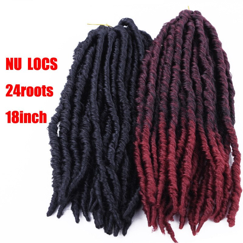 Nu Locs capelli intrecciati all'uncinetto ricci Ombre dea morbida Faux Locs estensione sintetica capelli africani per le donne