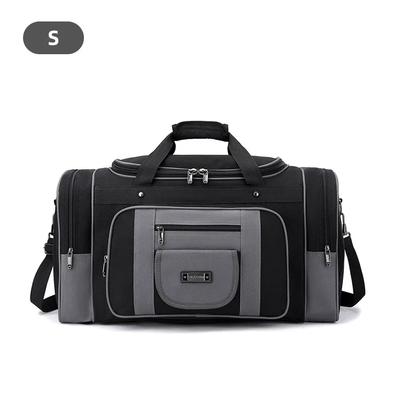 Bolso de viaje para hombre, bandolera de bolsillo, bolso grande para deportes al aire libre, gimnasio, Fitness, Weekender, bolsas de viaje informales XA41WA: Negro