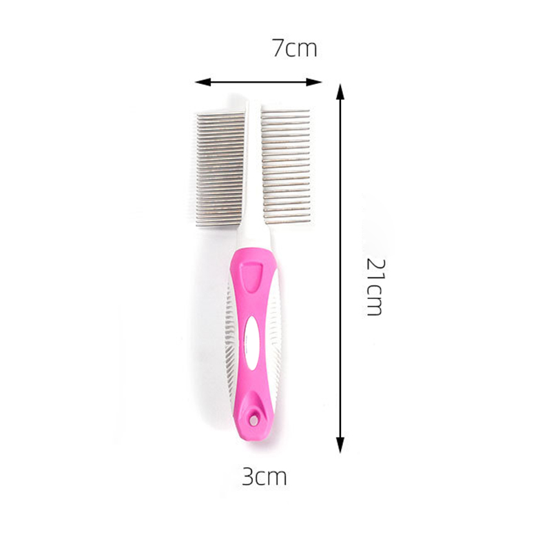 1Pcs Dubbelzijdig Naald Kam Voor Hond Kat Puppy Huisdieren Kam Dubbelzijdig Pet Borstel Voor Grooming &amp; masseren Honden Pet Grooming Tool