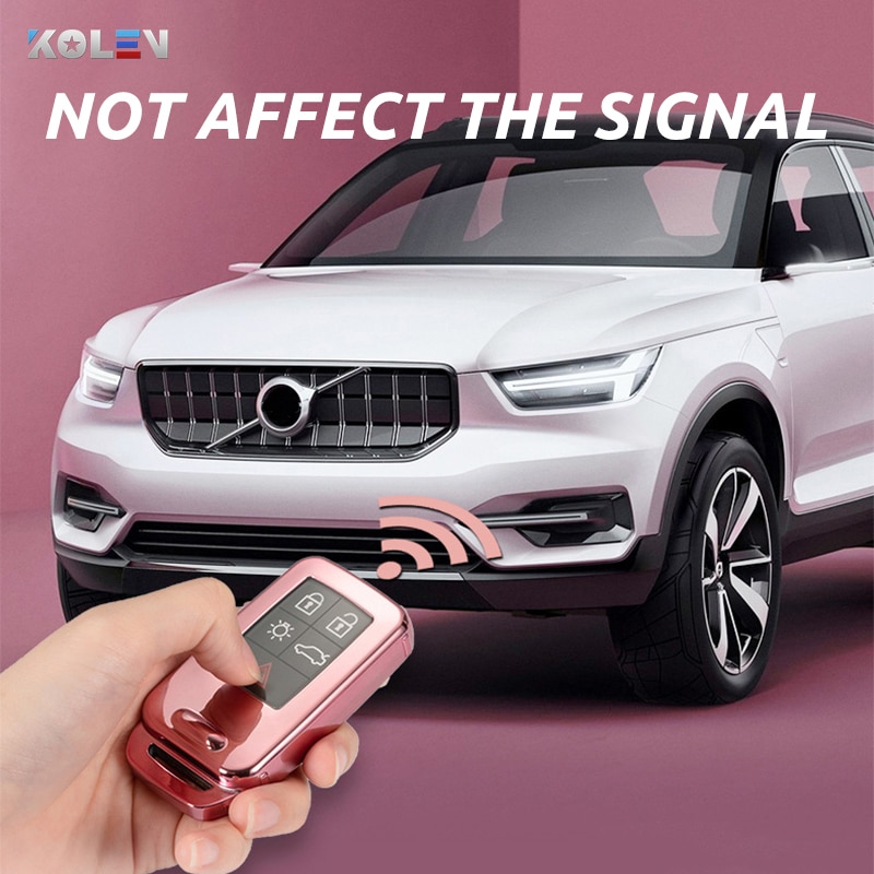 Myk tpu bilfjernkontrollnøkkelveske fulldekselholder skall til volvo  s60l v40 v60 xc60 xc90 s60 s80l t3 t4 t5 smart nøkkelbeskytterveske