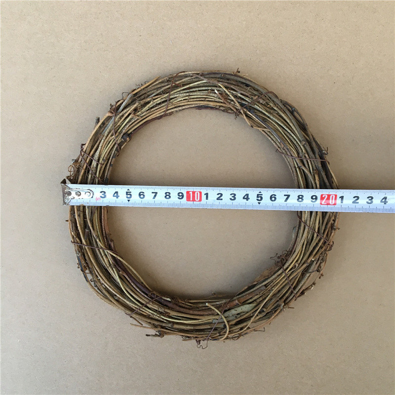 1pc Weihnachten Dekoration 10-30cm Weihnachten Party Hochzeit Kränze Dekoration Girlande Material Rattan Kranz Bauernhaus: Round 20cm